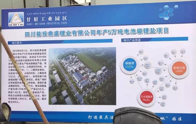 四川能投鼎盛鋰業(yè)有限公司項目介紹